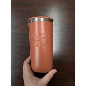 Starbucks Terracotta Colored Recycled Stainless Steel Tumbler Cup- 12 oz.